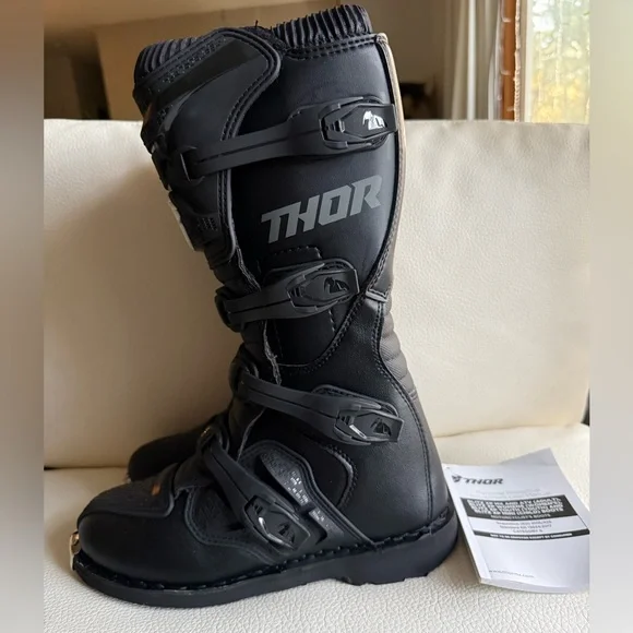 NWT Thor Blitz XP MX Motorcross Motorcycle Riding Boots - Black - Picture 3 of 7